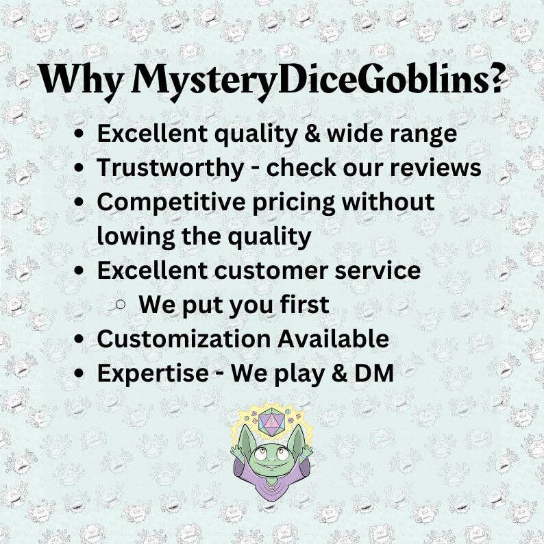 Mystery Dice Goblin - Wholesale Dice - Gold Mini Dice Set7