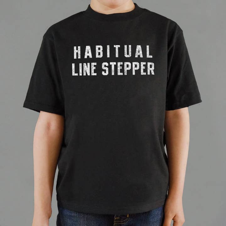Black Habitual Line Stepper Kids' T-Shirt for wholesale on Faire