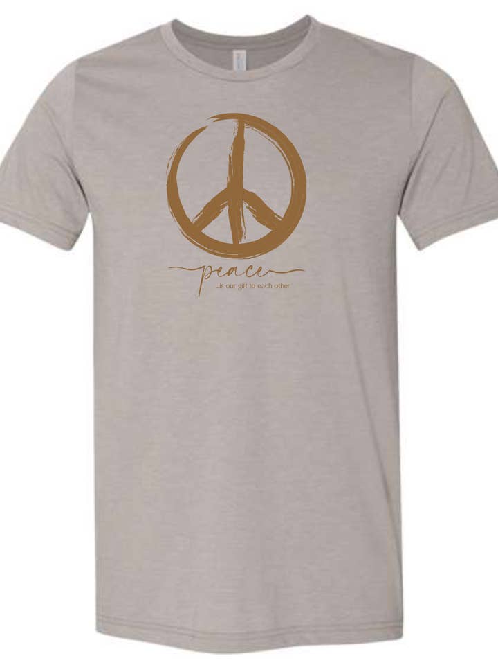 Peace Is Our Gift Uniseks T-shirt voor wholesale door Wyld Earth