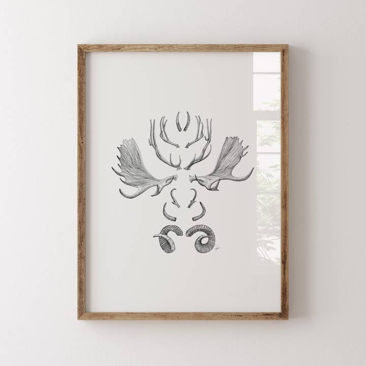 Vanee.ink - Wholesale Art Print - Horns & Antlers Print1