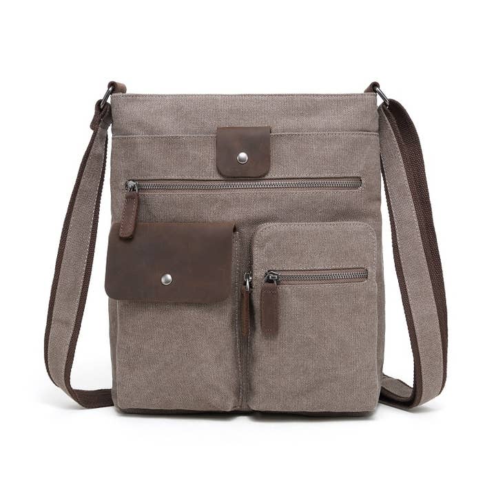 Sac à bandoulière en toile MB 533 (marron) pour la vente par Davan