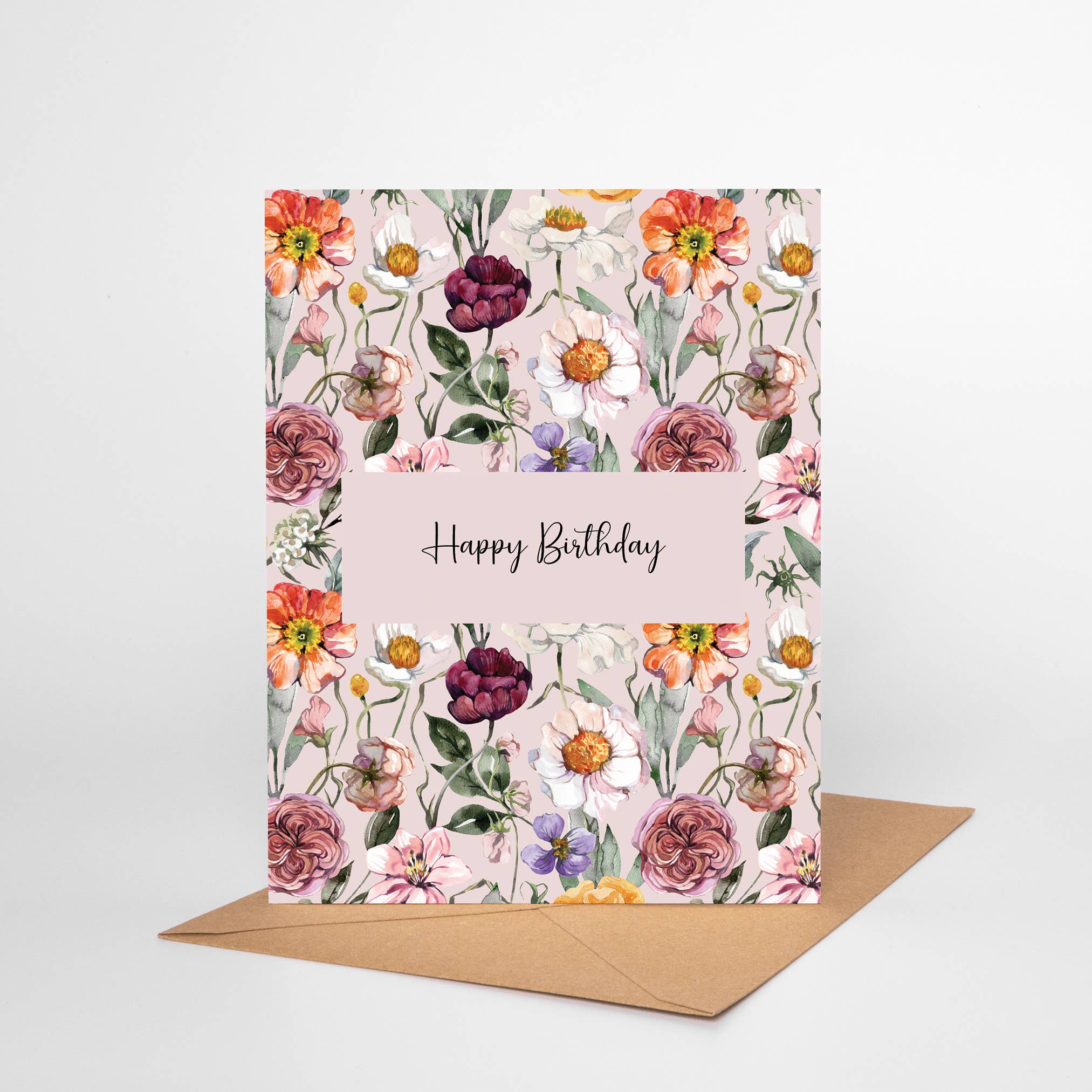 Oakwind Hollow – wholesale Birthday card – Mauve Floral Birthday Card BD07 Flowers Nature2