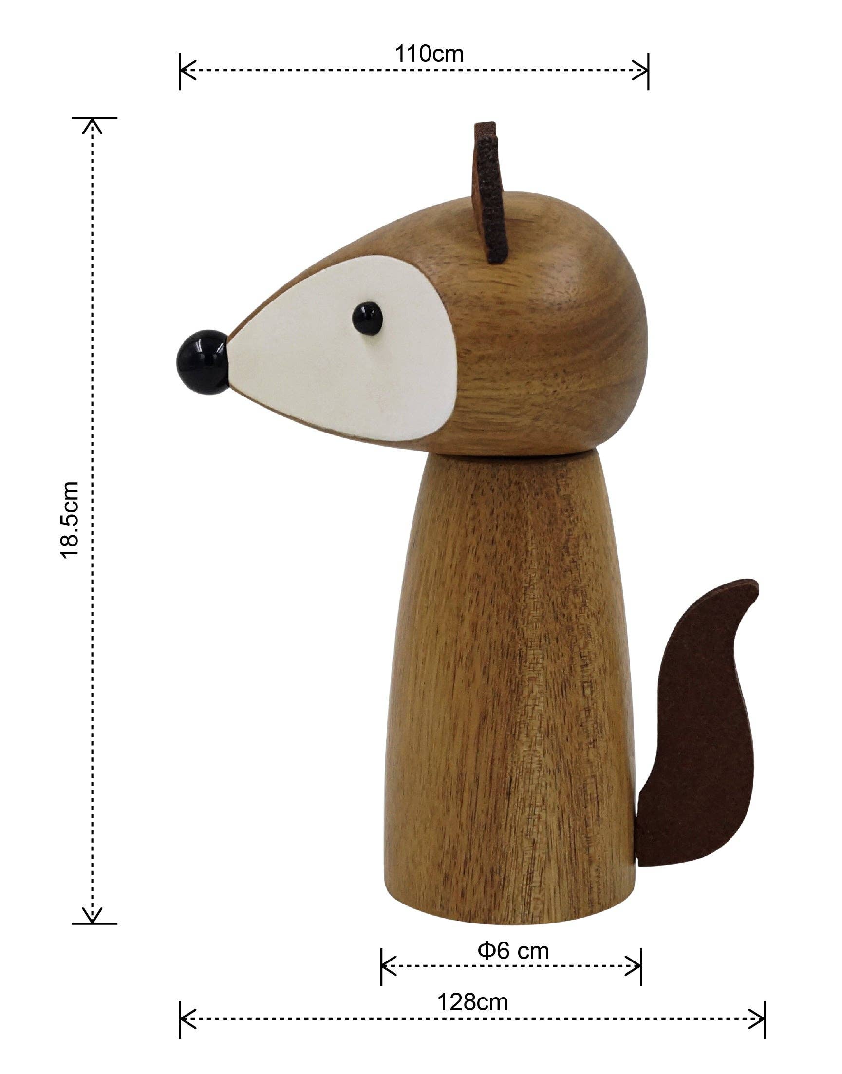 Peterson Houseware & Artwares US - Wholesale Salt & Pepper Shaker Set - Wooden Fox Salt/Pepper Mill4