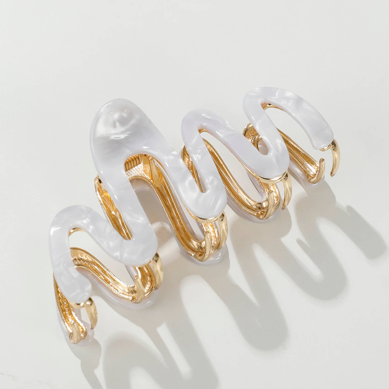 Assorted Willow Coastal Squiggle Metal Claw Clip - Large for wholesale on Faire4