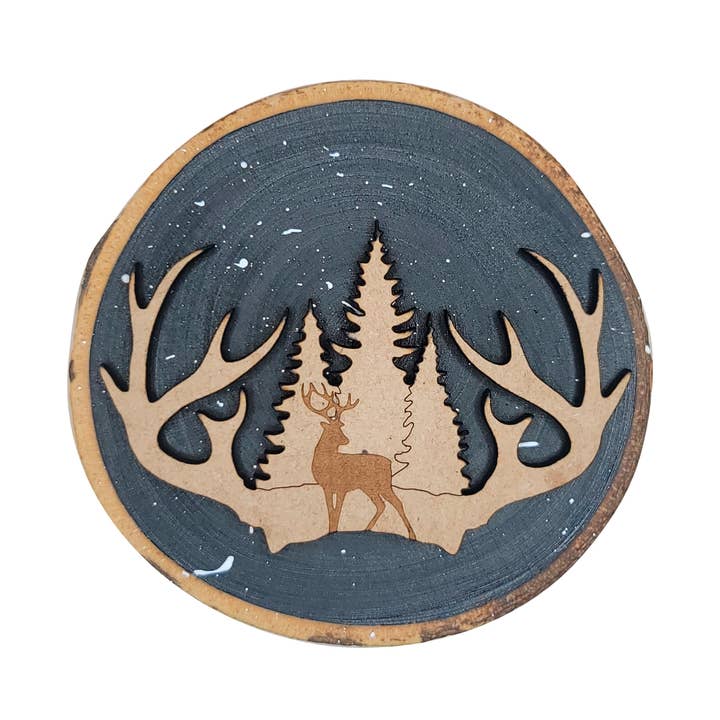 Deer in antlers magnet for wholesale by Spears Creations