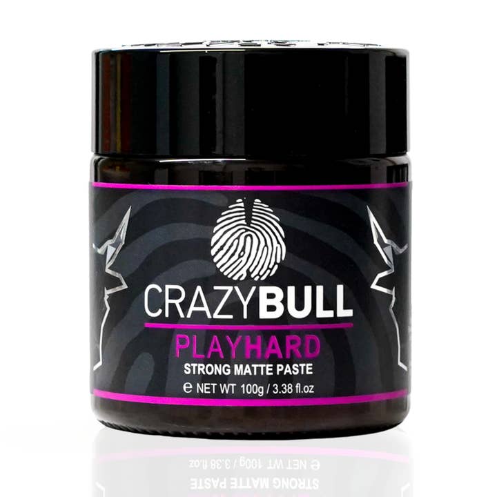 Crazy Bull Play Hard Strong Matte Styling Paste (Individual) for wholesale by CRAZY BULL HAIR PRODUCTS