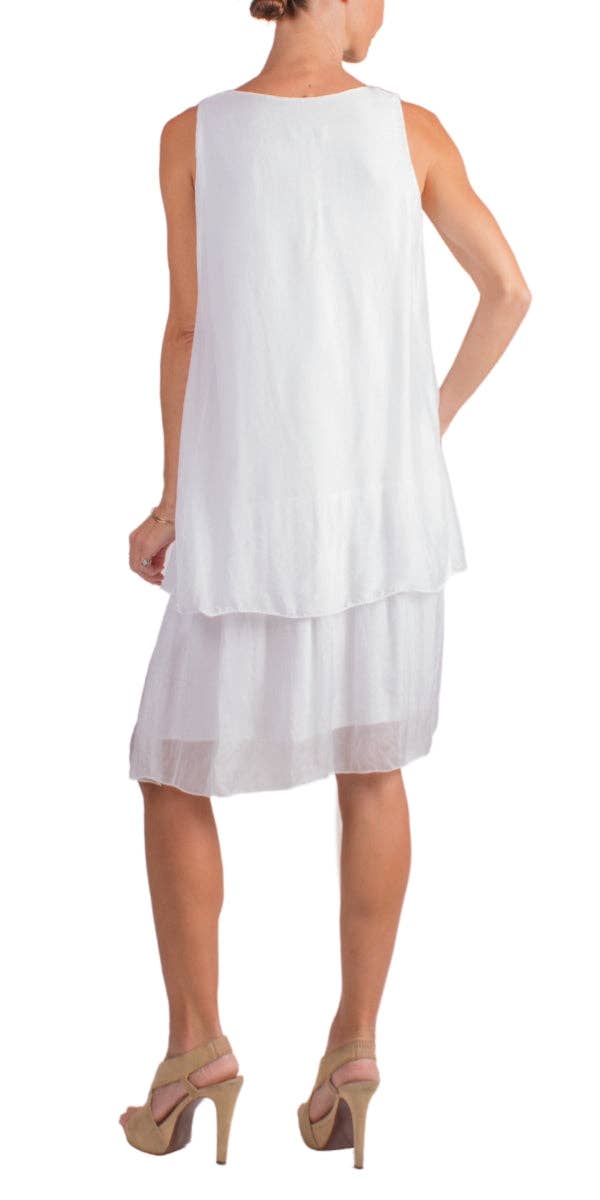 Gigi Moda - Wholesale Dress - Women's - Sleeveless Silk Shift Dress3