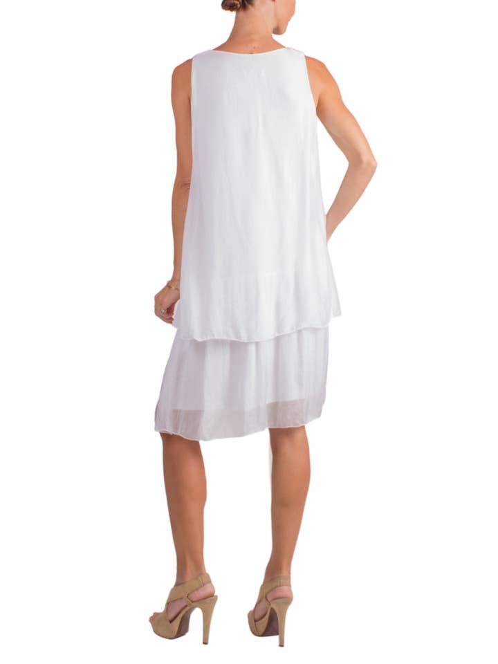 Gigi Moda - Wholesale Dress - Women's - Sleeveless Silk Shift Dress3