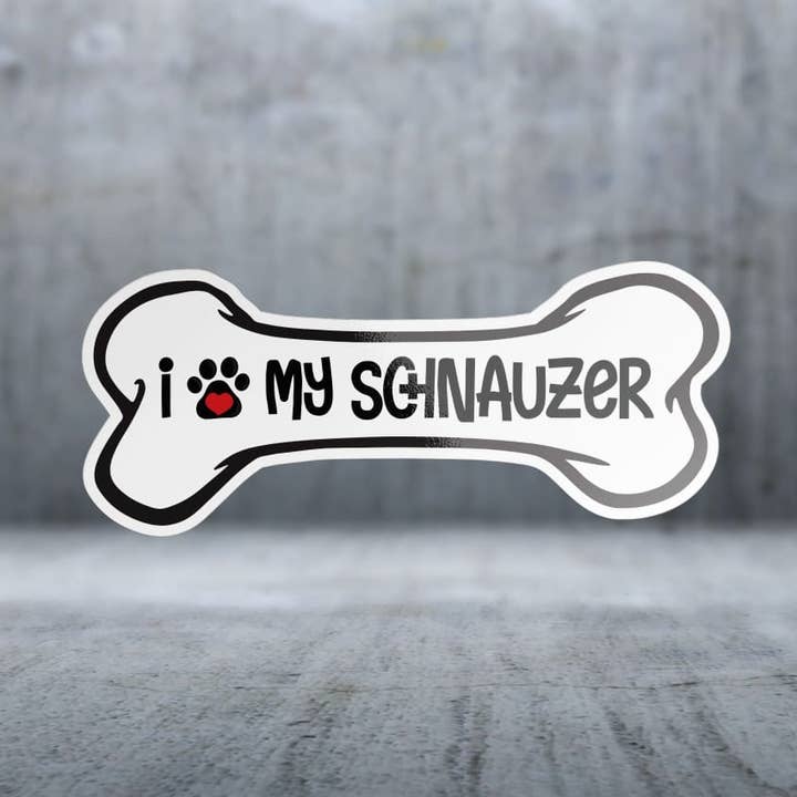 Ik hou van mijn Schnauzer - Sticker voor wholesale door Two Feet Treats