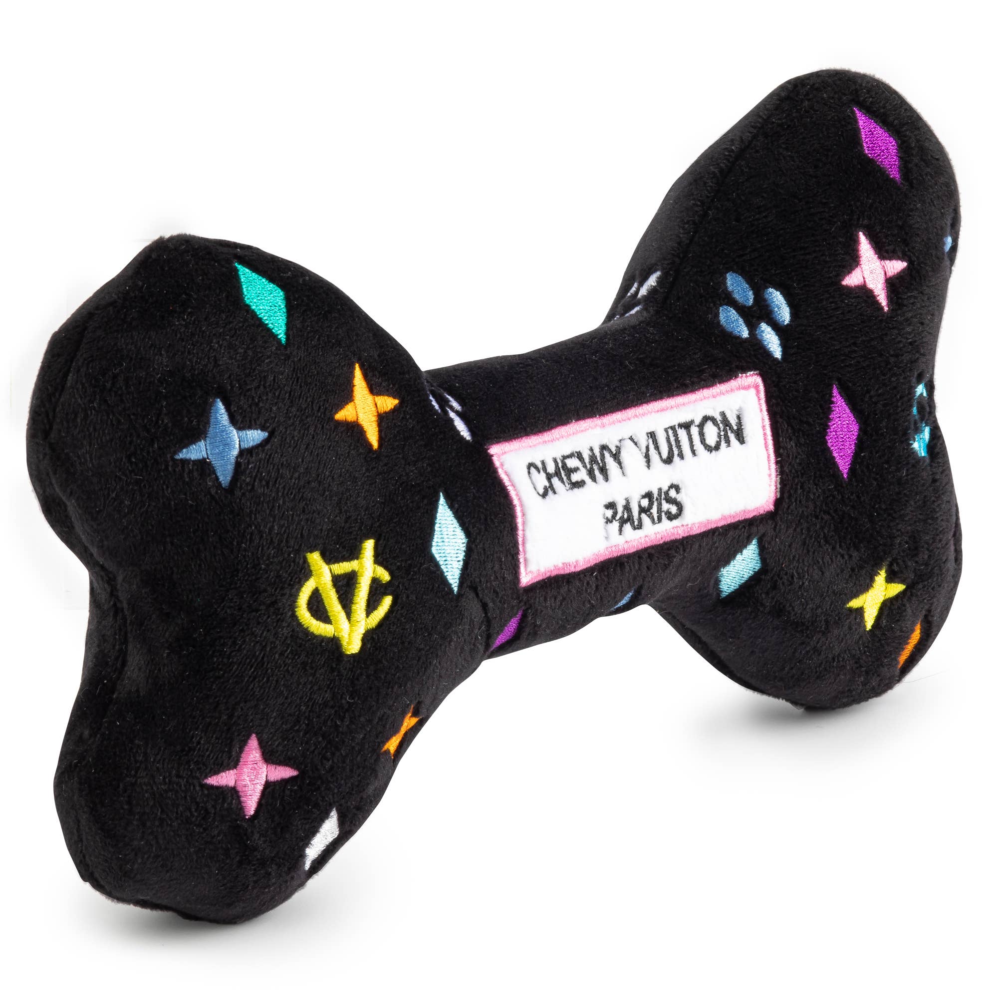 Haute Diggity Dog - Wholesale Pet Squeaky Toy - Dog - Black Monogram Chewy Vuiton Bone Squeaker Dog Toy9