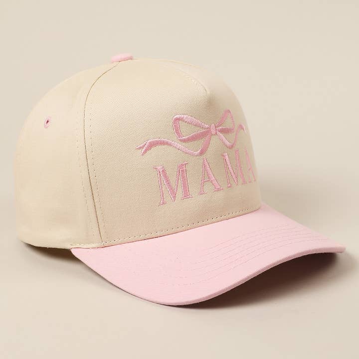 Fashion City - Wholesale Trucker Hat - Women's - MAMA Ribbon Embroidered Two-Tone Trucker Hat13