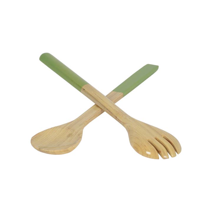 albert L. (punkt) Inc. - Wholesale Serving Utensil - Large Bamboo Server Set2