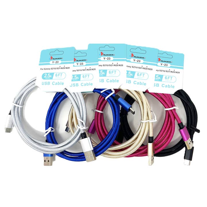Type-C to USB Y-Series Cable 4.5 Ft Long 2.5 A Fast Charging for wholesale by 7 Star