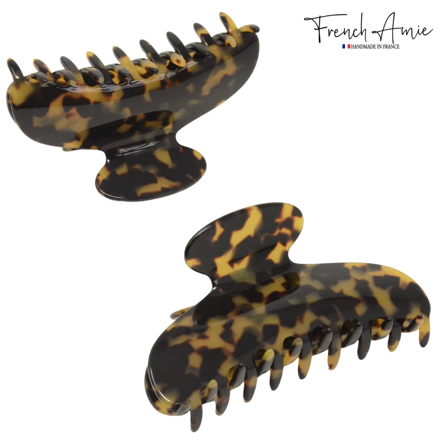 Parcelona - Wholesale Hair Clip - Women's - French Amie Thin Oval Large 4 1/4” Handmade Celluloid Jaw Hair Claw for Women30