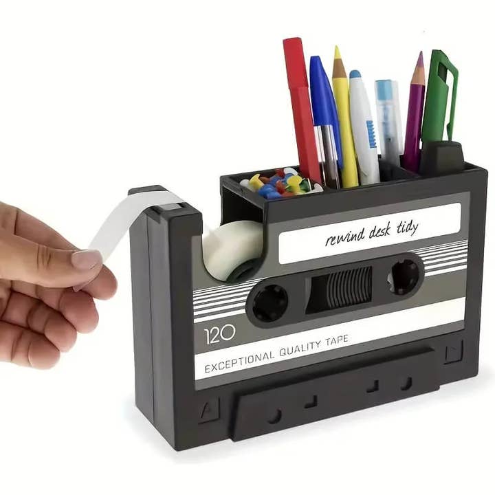 Cassette Tape Pen Stationery Organizer for wholesale by giftland