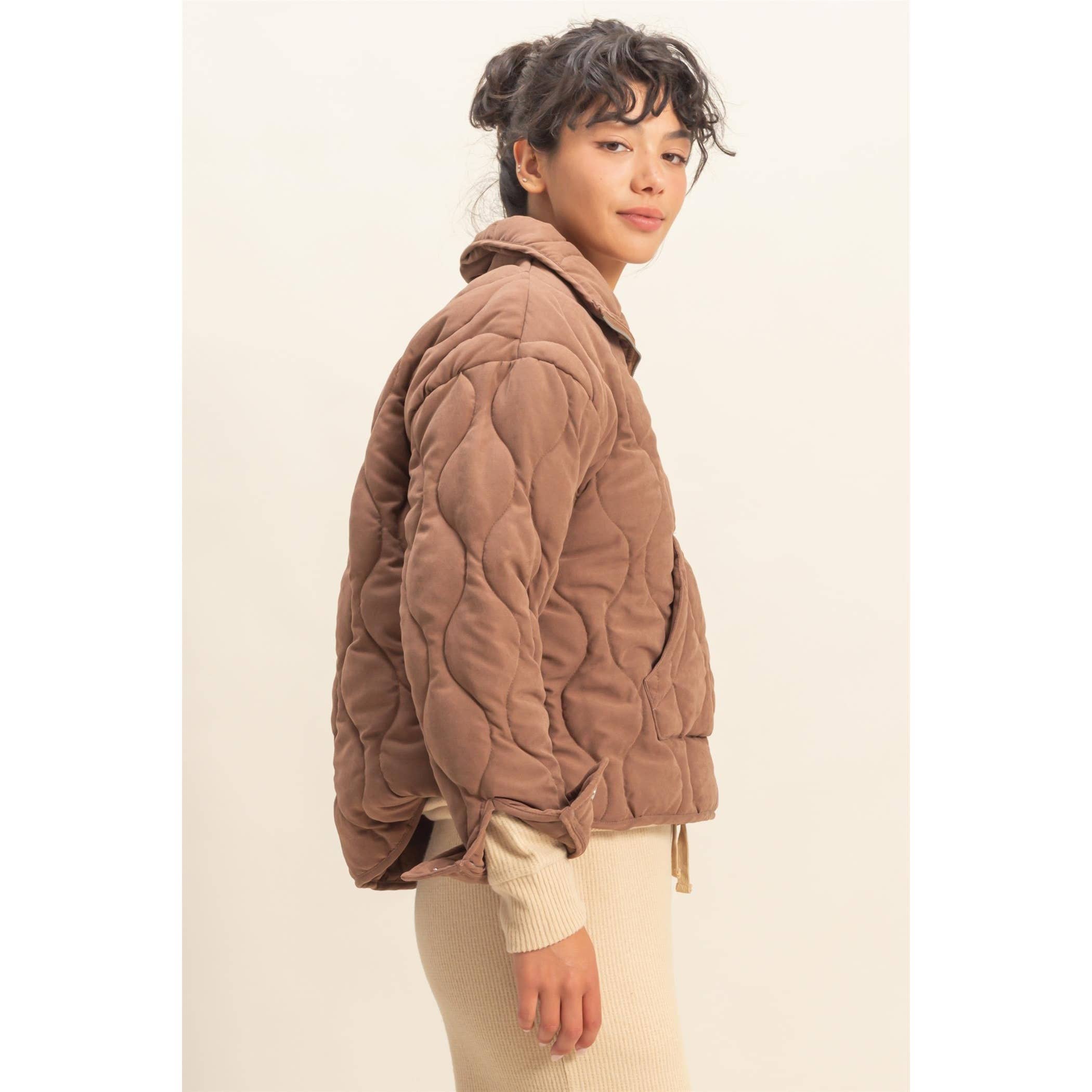 HYFVE - Vendita all'ingrosso Giacca - Donna - Pullover trapuntato a collo alto con mezza zip21