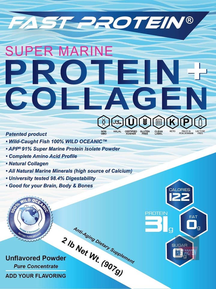 Fiskeprotein+kollagenprotein | 100% vildt fanget ocean-bas for engroshandel hos fast protein