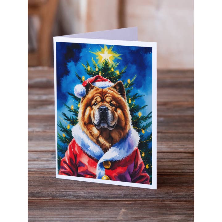 Chow Chow Christmas Greeting Cards DAC8475 for wholesale by Caroline's Treasures