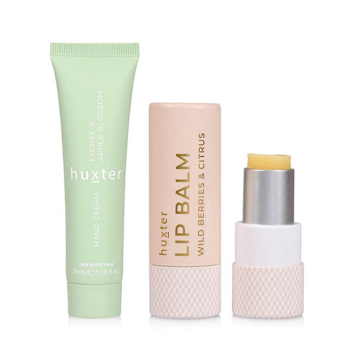 Huxter - Wholesale Handcrème/lotion - Lip- en handcrème duo - groen - Lychee en appelbloesem1
