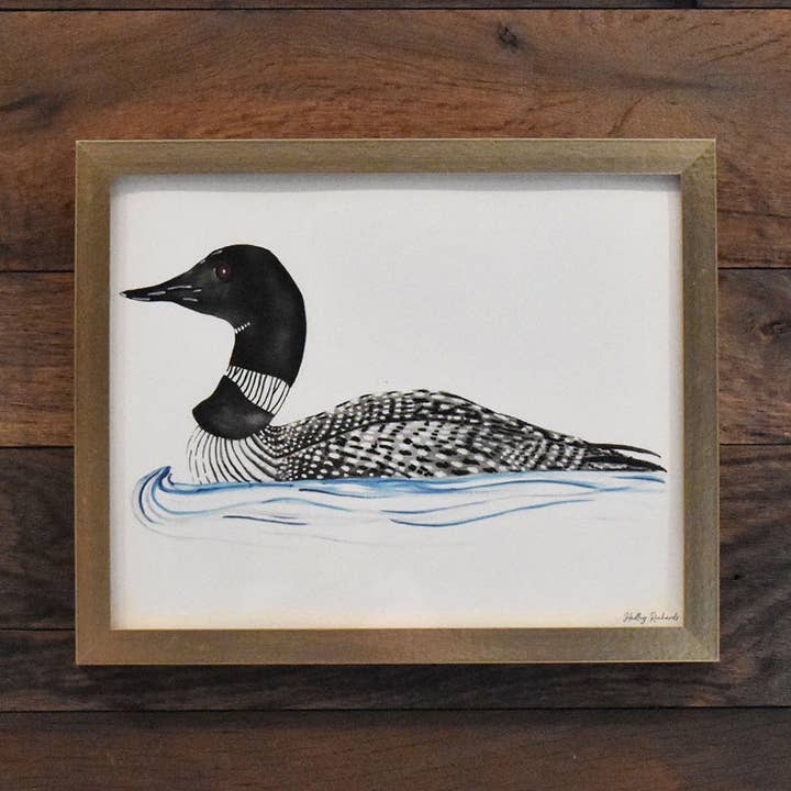 Loon 8x10 Watercolor Print for wholesale by Hadley Richards Designs