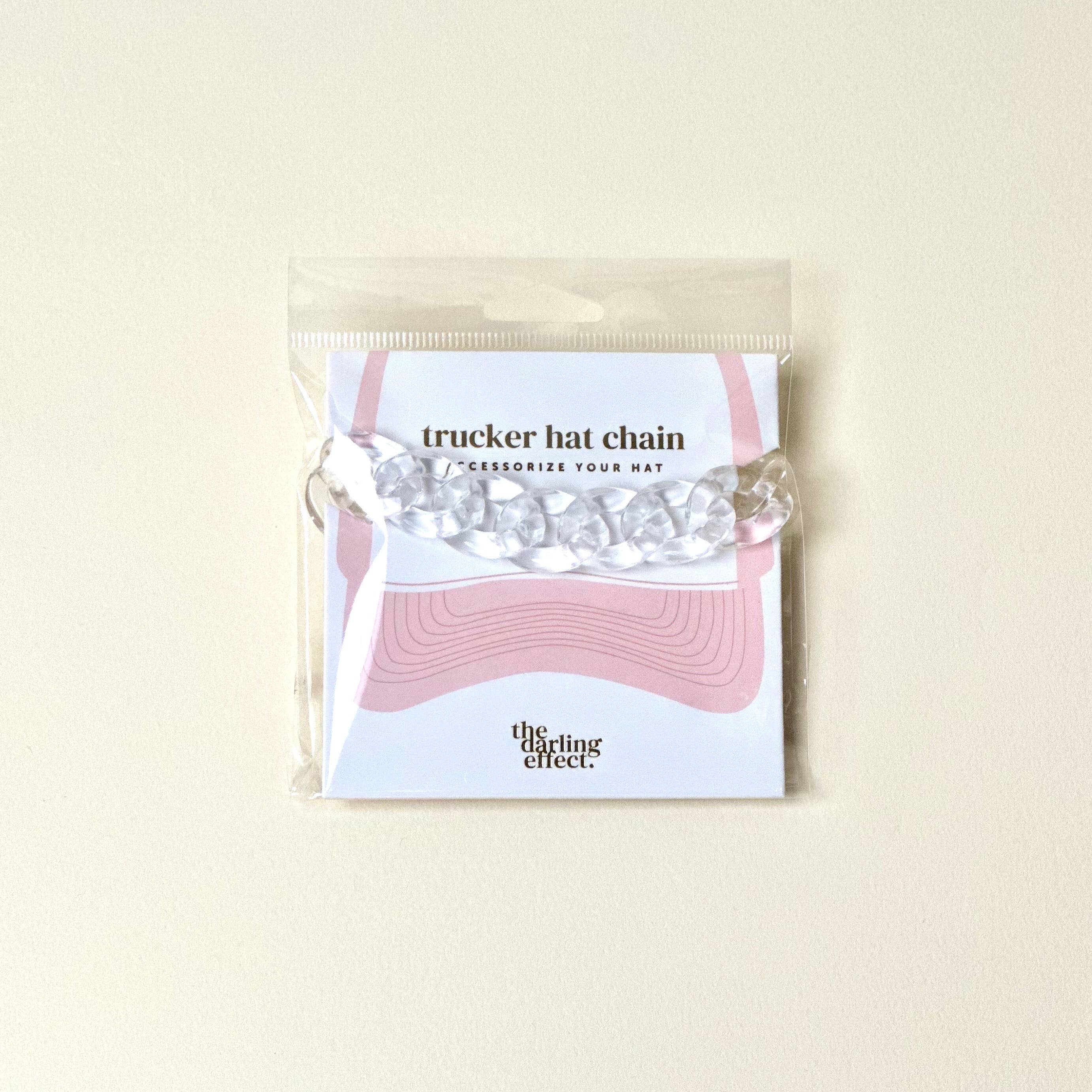 The Darling Effect - Wholesale Hat Accessory - Women's - Trucker Hat Chain-Acrylic Clear1