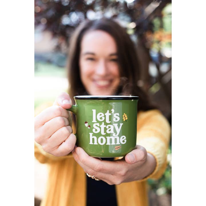Pearhead - Wholesale Coffee Mug - Let's Stay Home Festive Fall Camper Mug1
