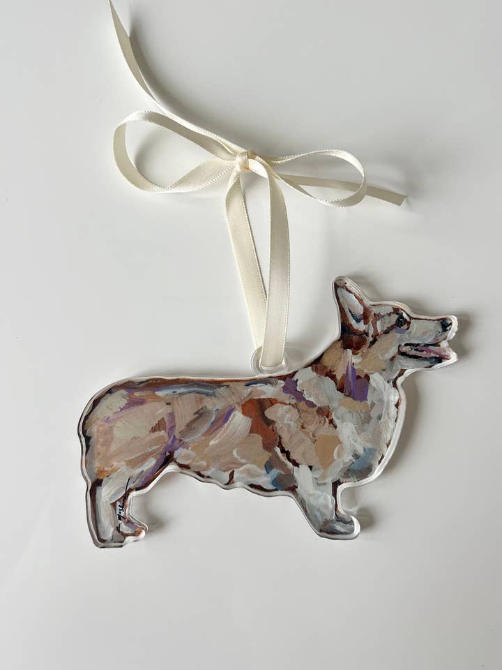 "Corgi Blonde" ornament for wholesale by Chelsea McShane Art