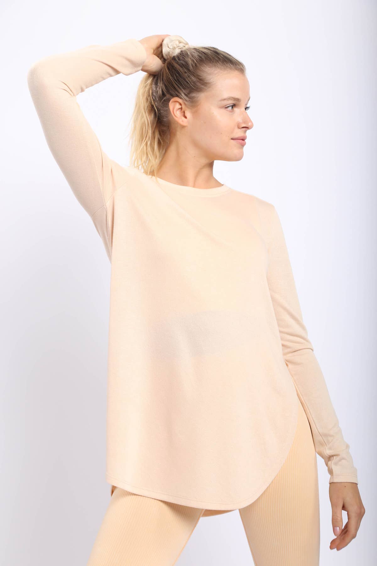 Mono B - Wholesale Tunic - Women's - Long Sleeve Flow Top with Side Slit25