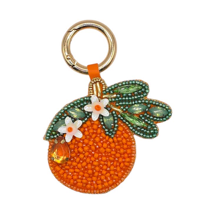 Orange Beaded Bag Charm for wholesale by Narratives The Line