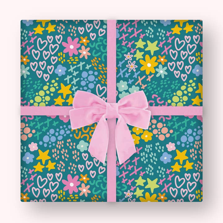 Hojas de papel de regalo para jardín arcoíris esmeralda para venta al por mayor de Cleary Lane