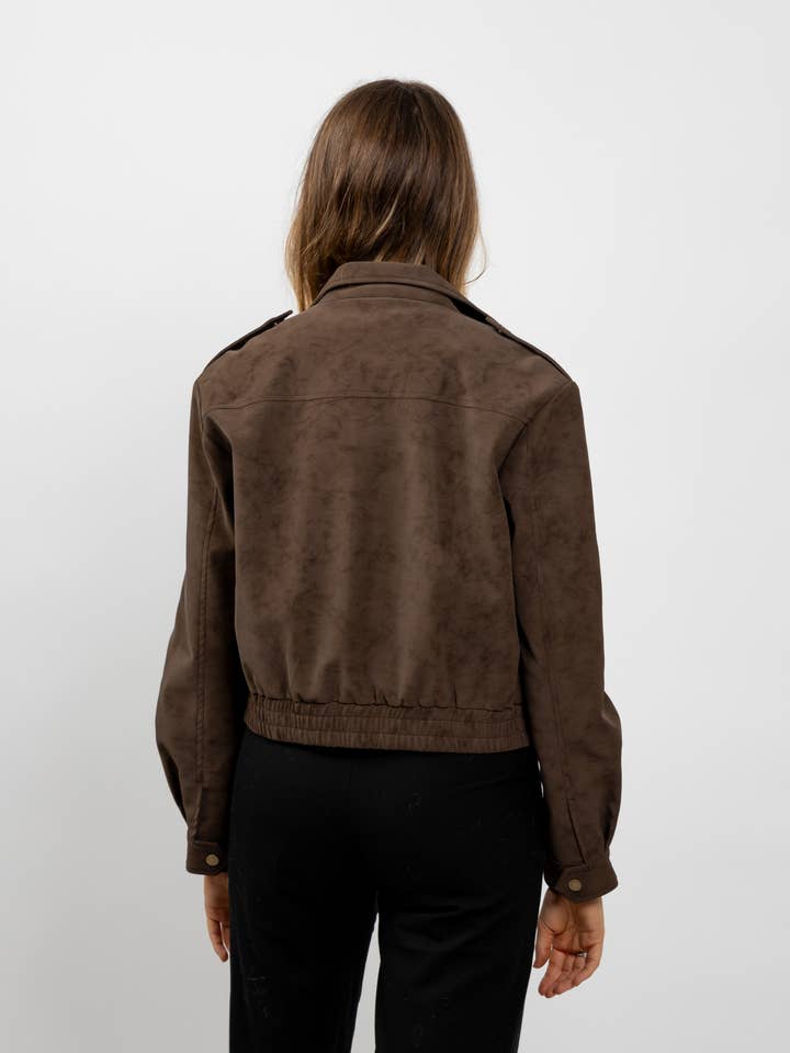 KZELL PARIS - Wholesale Jacket - Women's - WATERPROOF SUEDE-EFFECT SHORT JACKET6