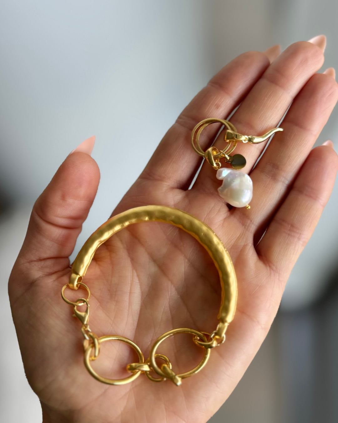 WILYMI Jewelry Co - Wholesale Charm/Dangle Bracelet - Multi-Use Pearl + Cornicello Charm Bracelet | Gold Filled10