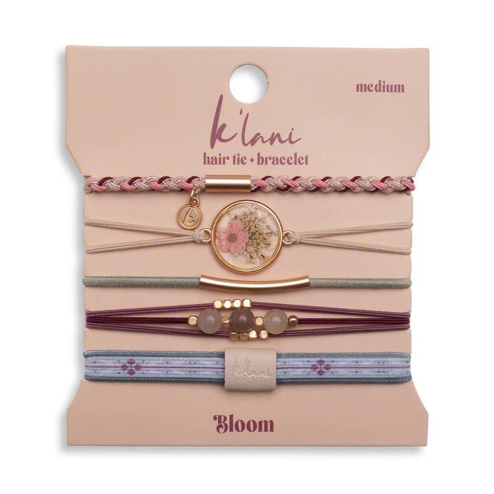 Bloom Hair Tie Bracelets for wholesale by K'lani hair tie bracelets