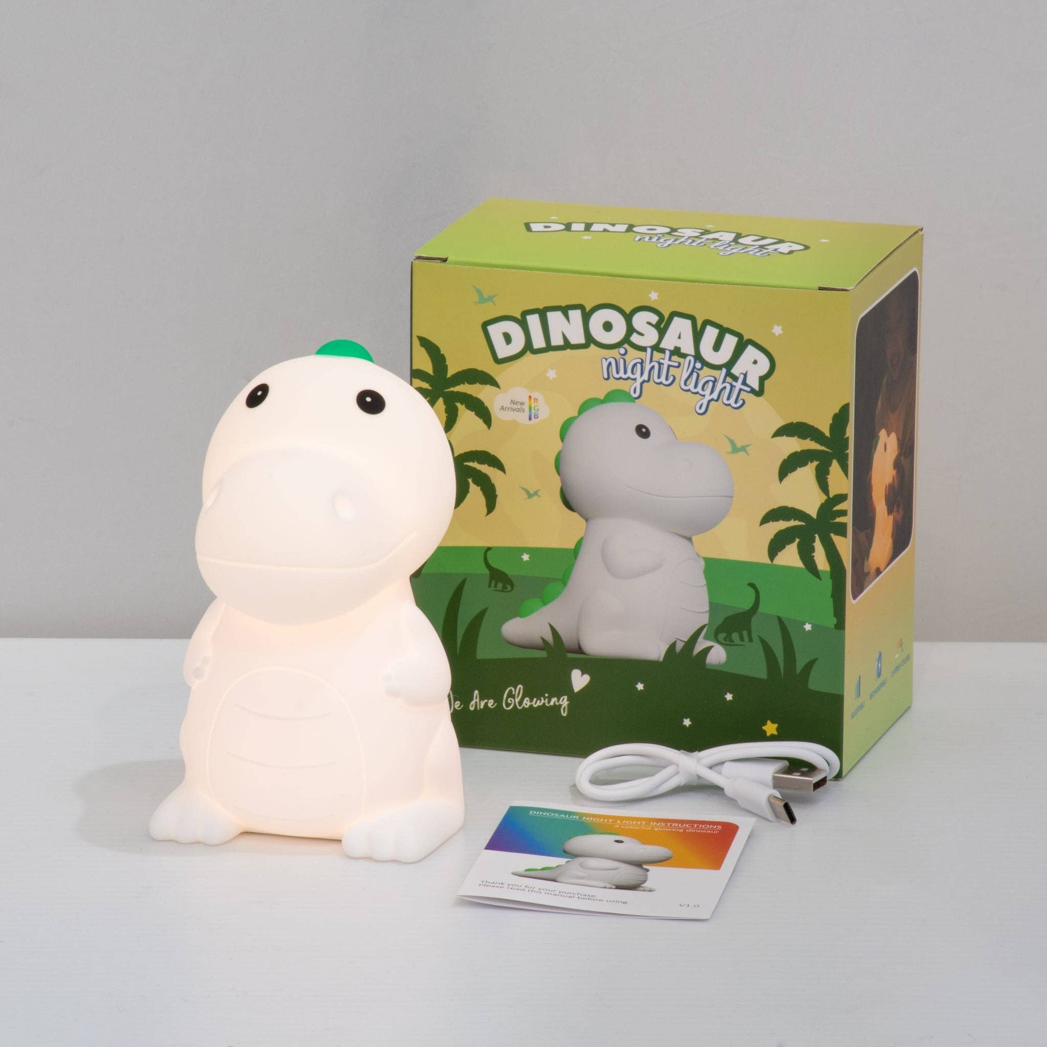 Zoe Sage – Engroshandel Natlys - Børn og baby – Dinosaur LED natlys USB genopladelig dyreberøringskontrollampe6