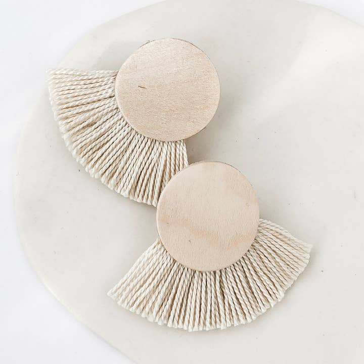 Sunset Fans Naturlig - Pine Disc Trä Fläkt Frans för wholesale av Stil Works Studio