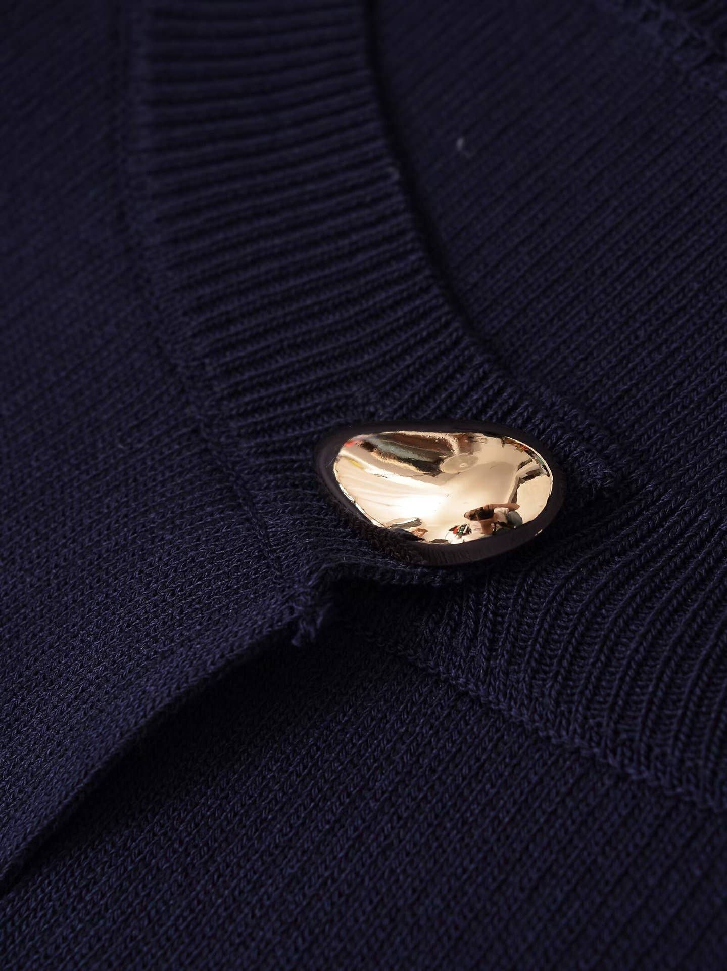 NAVY Round-neck long-sleeved button-decorated sweater for wholesale on Faire3