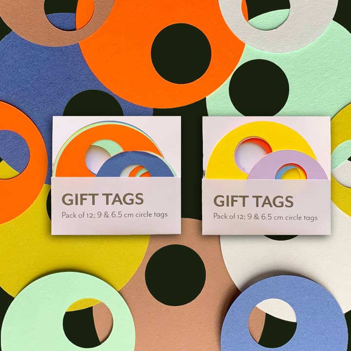 TenTa - Wholesale Gift Tag - Artisanal Hand-Cut Circle Gift Tag (Pack of 12)5