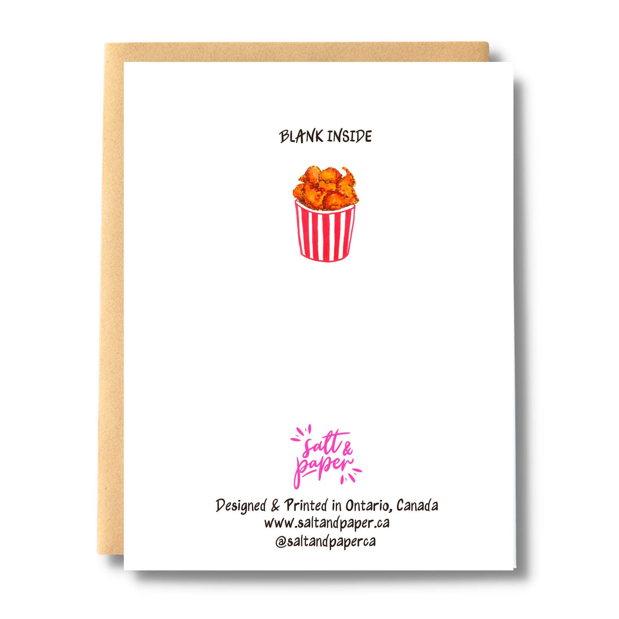 Salt & Paper - Vente Cartes de félicitations - Carte de dîner au poulet Winner Winner1