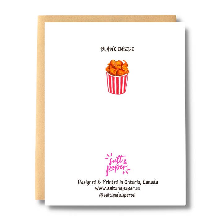 Salt & Paper - Vente Cartes de félicitations - Carte de dîner au poulet Winner Winner1