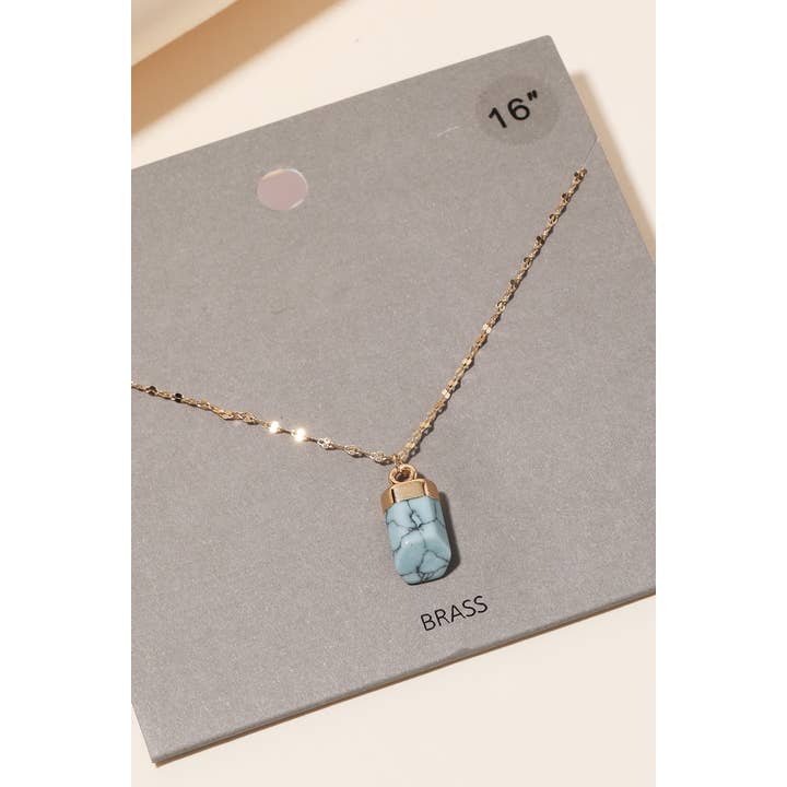 Anarchy Street - Wholesale Pendant/Charm Necklace - Natural Stone Pendant Necklace