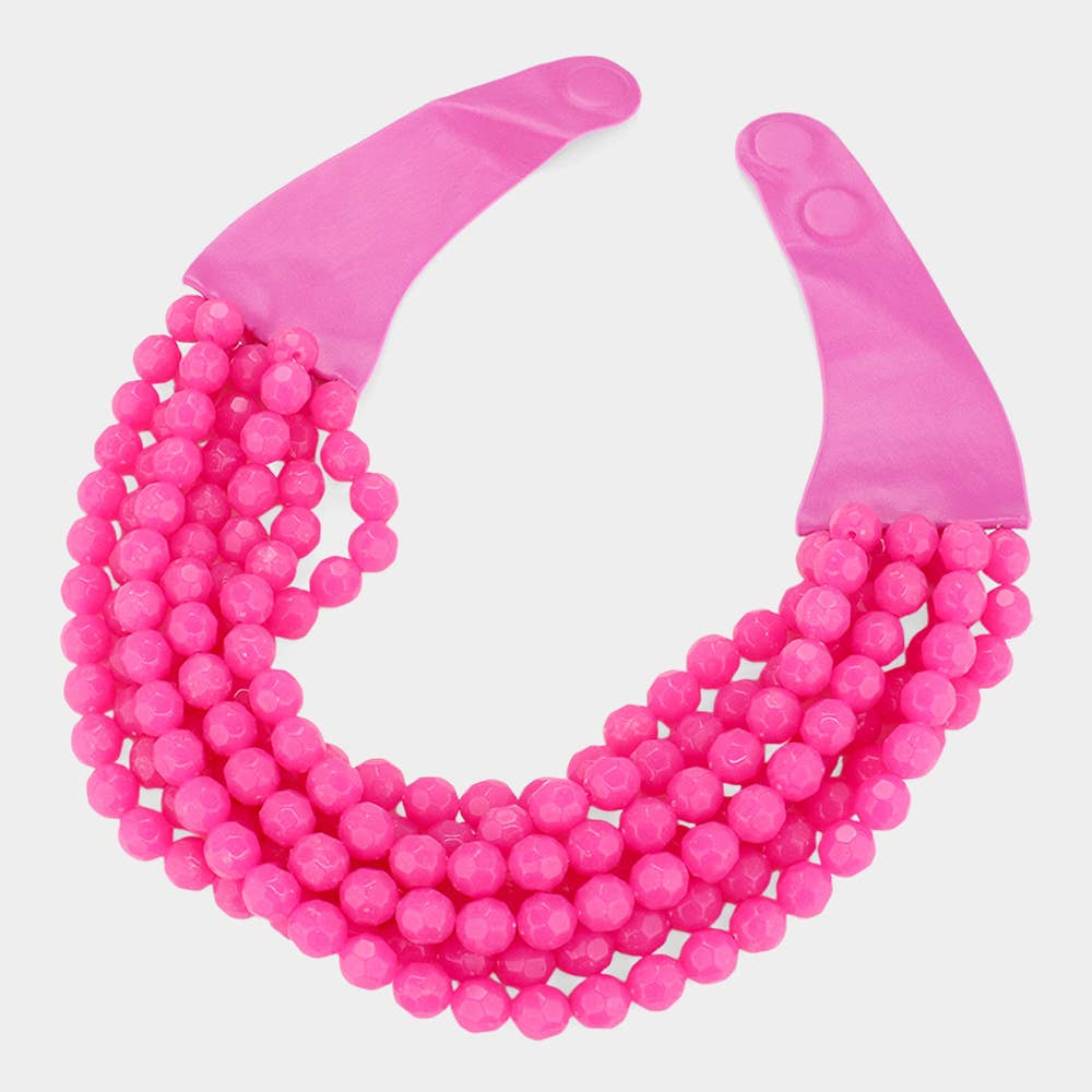 Sensibling Corp. – Colar com missangas/pérolas por atacado – Colar Magnético de Camadas com Contas Acrílicas Grossas e Pele Sintética40