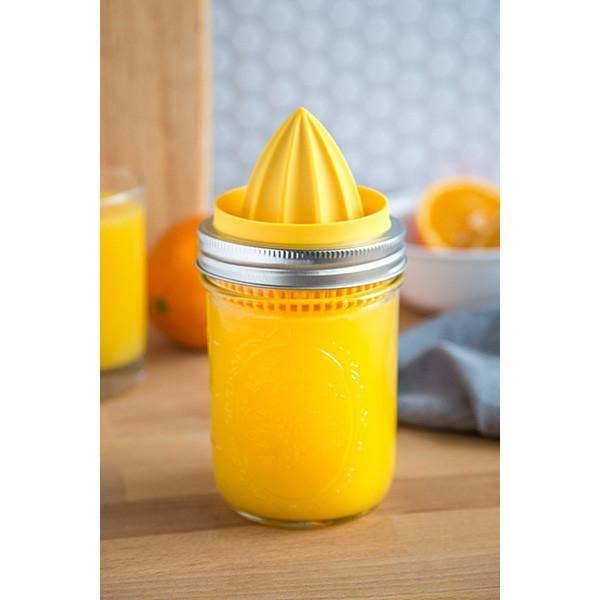 Fox Run Brands - Wholesale Juicer - Jarware Juicer Lid for Wide Mouth Mason Jar, Yellow3