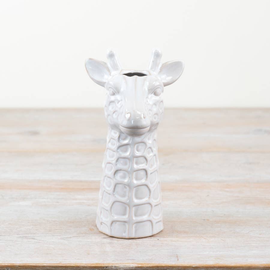 Gainsborough Giftware x Portland Living - Wholesale Vaas - Witte Giraffe Vaas, 17 cm1