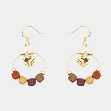 Brincos banhados a ouro Mira por atacado de Essenciel