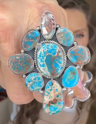 Krush Kandy - Wholesale Cocktail/Statement Ring - Desert Heat Jasper Cluster Rings MADE TO ORDER24