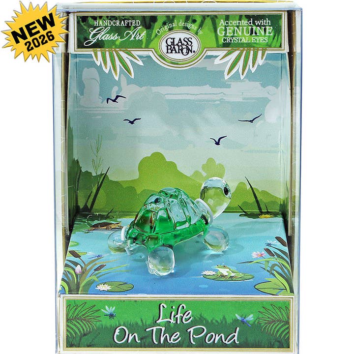 K2-S1 255-PL: Green Turtle, Life on the Pond for wholesale by Glass Baron