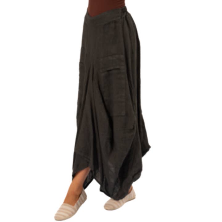 VeraMay - Wholesale Skirt – Women’s - 6429 Grigio Vera May Italian Linen Skirt 2