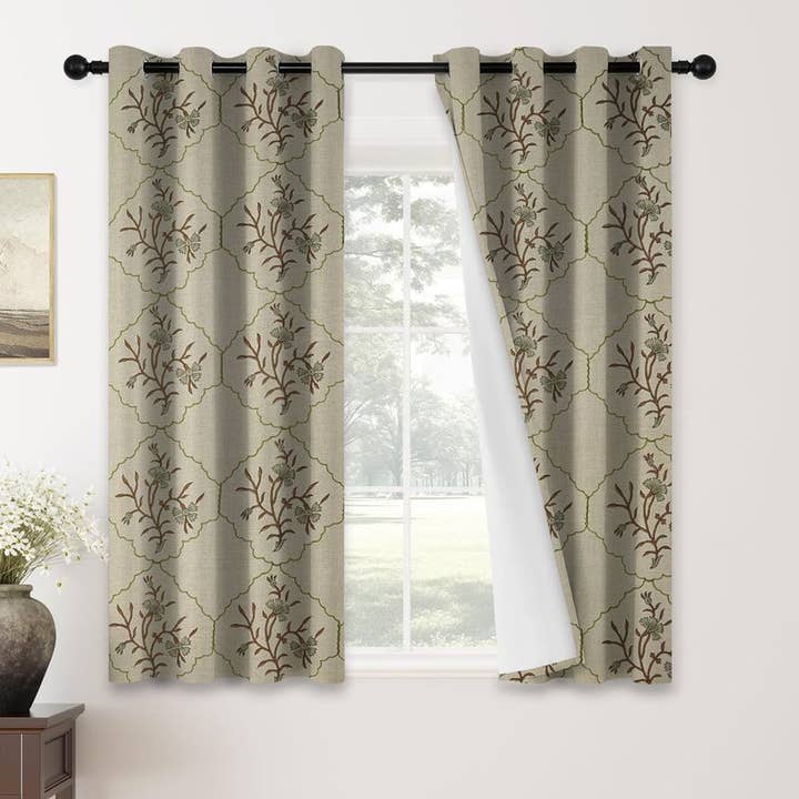 Cortina de Linho Puro para Decoração de Quarto - Vidhya por atacado de Fabdivine