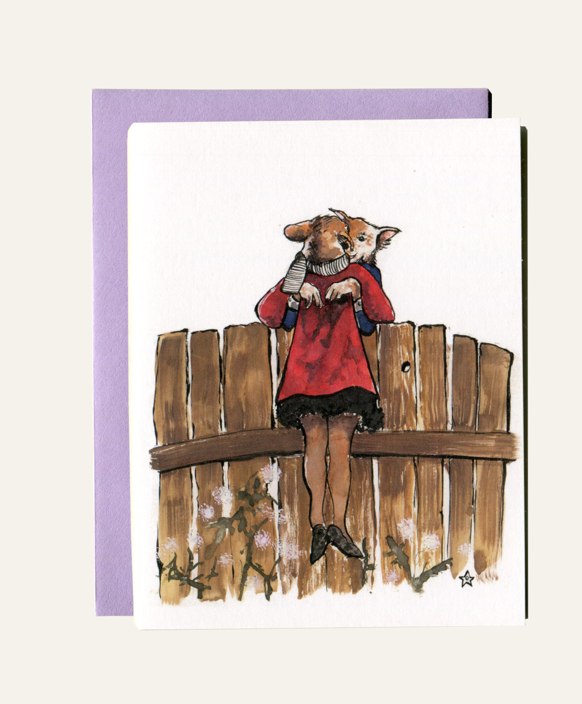 Darling Illustrations - Wholesale Love Card - Nothing Can Keep Us Apart - Dog Notecard5