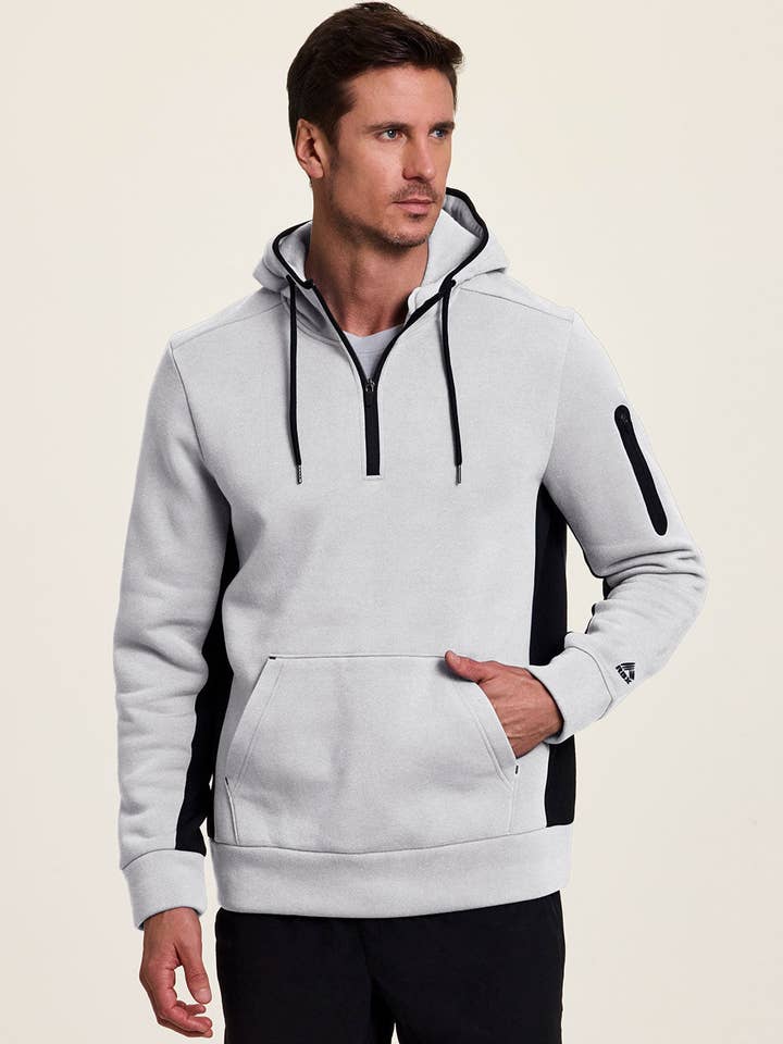 Prime Contrast Quarter Zip Fleece Sweatshirt for wholesale by RBX Active